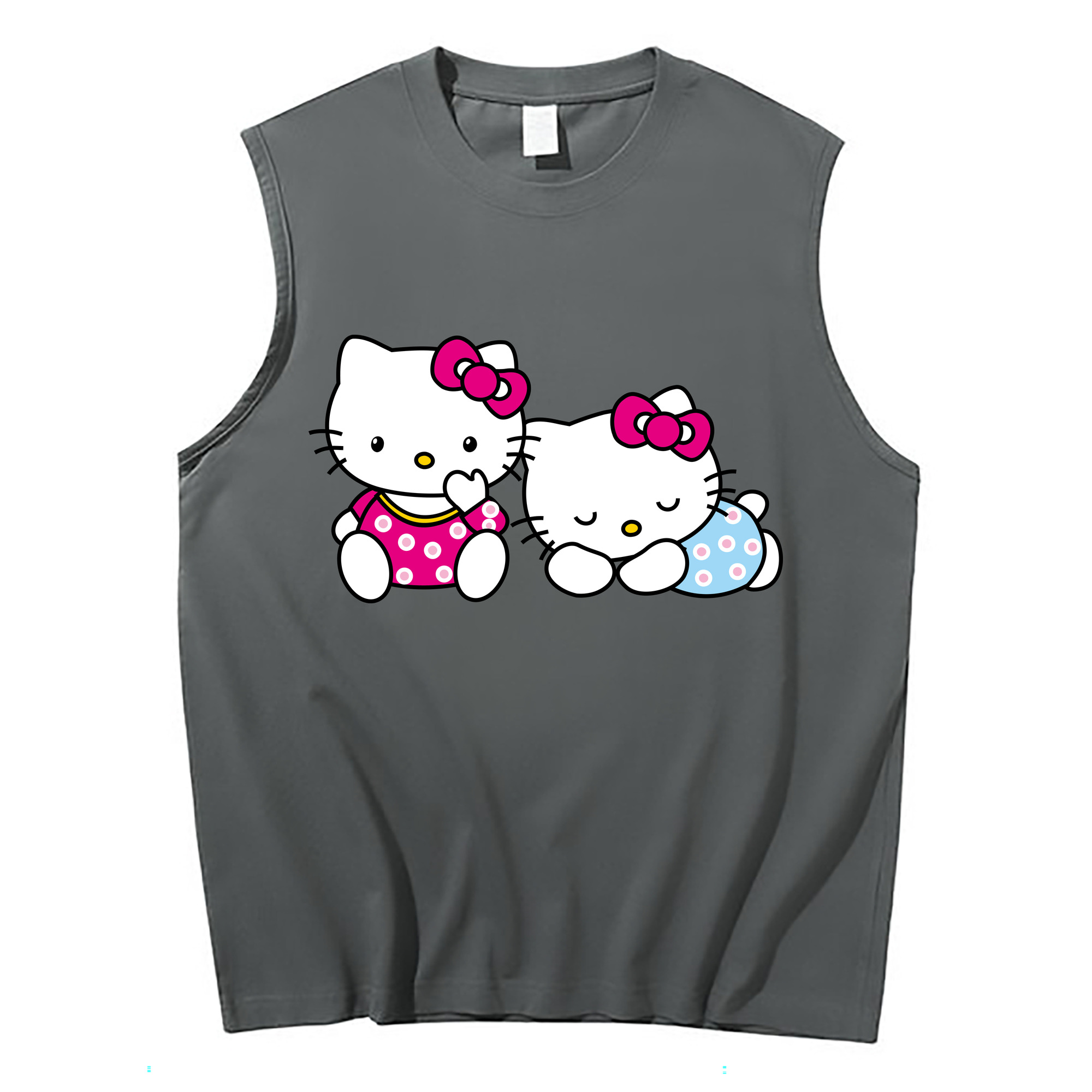 （画像用） Hello Kitty ハローキティ コットン100％タンクトップ（フロントプリント）